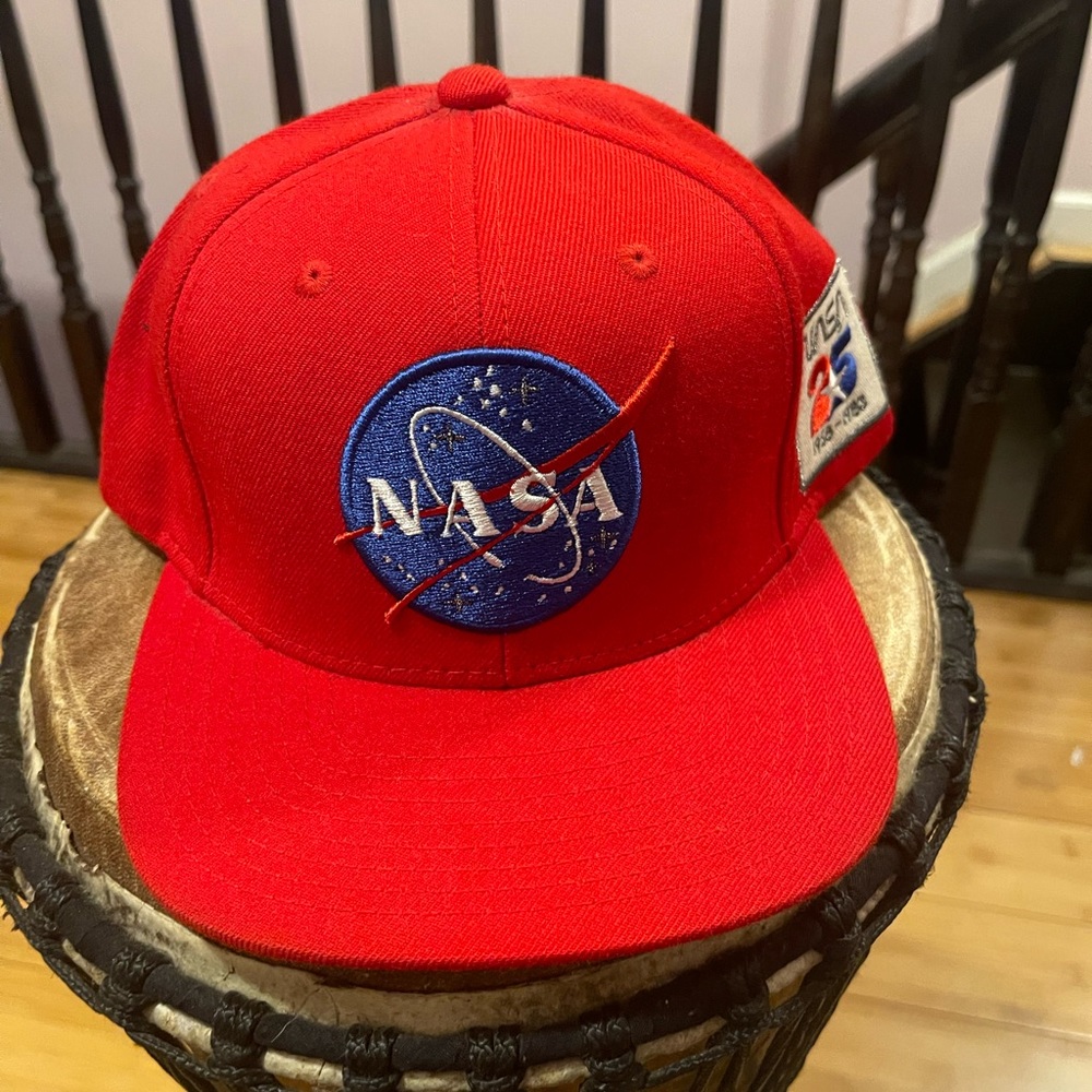 Red NASA snap back. Good condition.